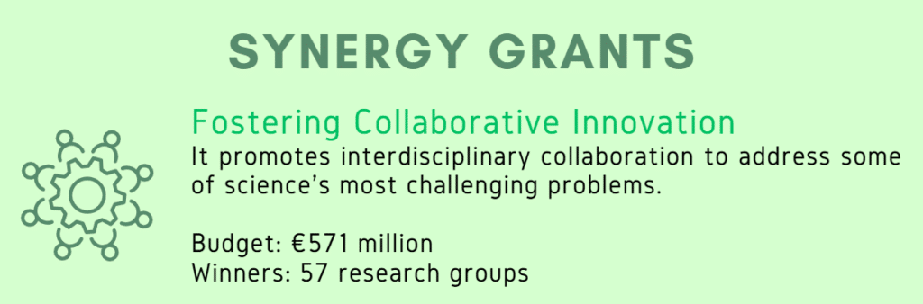 ERC Synergy Grants: budget and number of winners